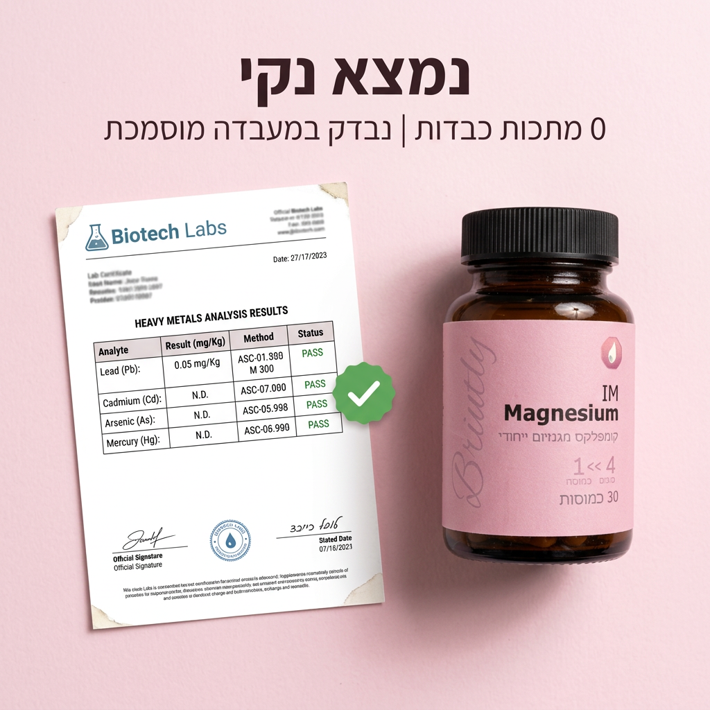 IM מגנזיום - קומפלקס 4 סוגי מגנזיום ליפוזומלי - בריאותלי